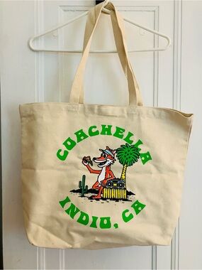 Authentic. New. Official Coachella merchandise- strong thick canvas tote bag.